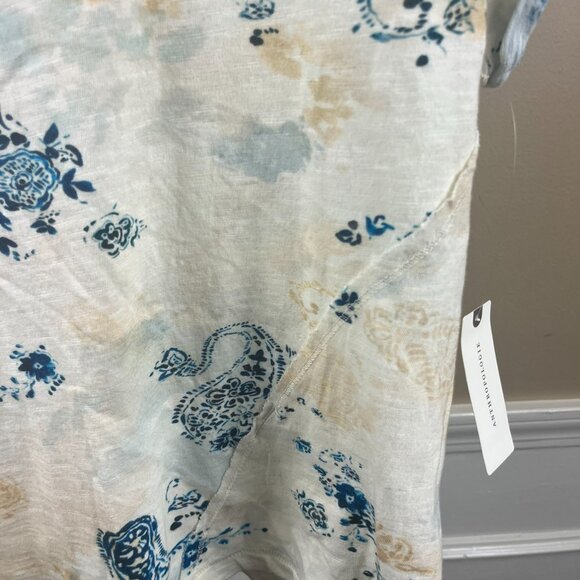 Pilcro Blue and Cream Short Sleeve Tee NWT - Picture 5 of 8